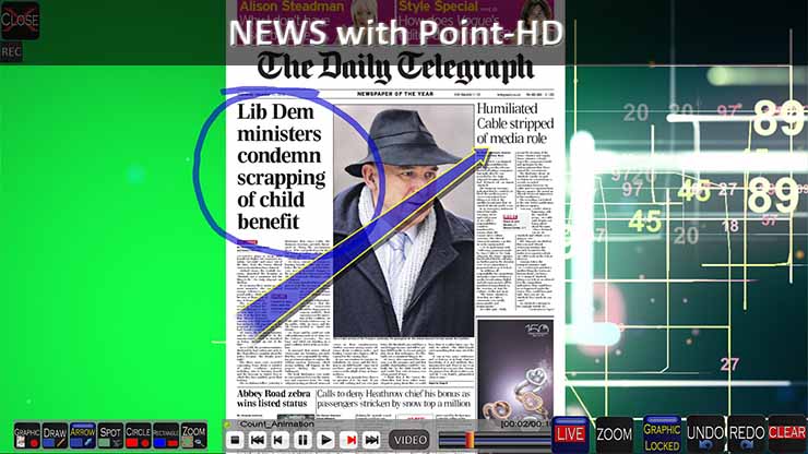 Point HD Broadcast Telestrator for Newspaper Reviews